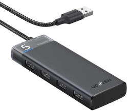 UGREEN Hub USB la 4x USB, 1x Type-C Ugreen, 5Gbps, negru, 15548