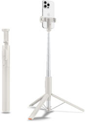 Spigen Selfie stick tripod Bluetooth cu telecomanda Spigen S541W, bej