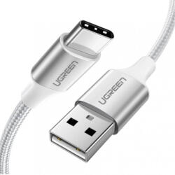 UGREEN - Data Cable Nickel Plating Aluminum Braid (60132) - USB to Type-C, 1.5m - White