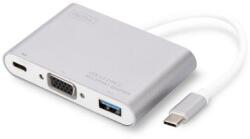 ASSMANN USB3.0 Typ C multi adapt. VGA Typ C power delivery function chipsatz VL100 / PS176 / VL210 20cm cable Alu case white DA-70839 (timbru verde 0.18 lei)