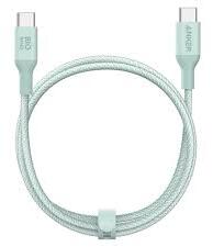 Anker Cablu alimentare si date Anker, USB Type-C (T) la USB Type-C (T), 1.8m 140W, invelis nylon bio, verde, A80F6H61 (timbru verde 0.03 lei) - 0194644125585
