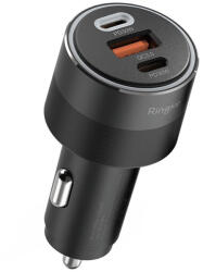 Ringke Incarcator auto USB, 2x Type-C Ringke, PD30W, QC3.0, negru