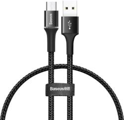 Baseus CABLU alimentare si date Baseus Halo, Fast Charging Data Cable pt. smartphone, USB la Micro-USB 3A, brodat, LED, 1m, negru CAMGH-B01 (timbru verde 0.18 lei) - 6953156292642