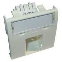 Molex Conector inclinat, 1xRJ45 UTP cat. 5e, 45x45 PowerCat, alb, (compatibil Legrand Mosaic) - Molex MLG-00036-02