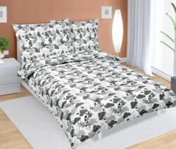 BellaTEX Krepp ágyneműhuzat 140x200, 70x90 cm szürke virágmintás (Bellatex)