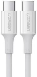 UGREEN CABLU alimentare si date Ugreen, US300, Fast Charging Data Cable pt. smartphone, USB Type-C la Type-C, ABS, 5A, 1.5m, alb 80370 (timbru verde 0.08 lei) - 6957303883707