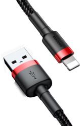 Baseus Cablu de date si Incarcare Baseus, Cafule CALKLF-C19, USB la Lightning, 1.5A, 2m, Negru - Rosu, Blister
