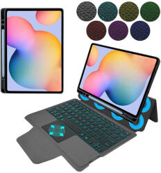 Techsuit - KeyTab Pro + Screen Protector (Keyboard / Stylus Pen Holder) - Samsung Galaxy Tab S6 Lite (2020 / 2022 / 2024) - Black