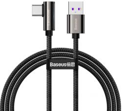 Baseus CABLU alimentare si date Baseus Legend Elbow, Fast Charging Data Cable pt. smartphone, USB la USB Type-C 66W, braided, 1m, negru CATCS-B01 (timbru verde 0.08 lei) - 6953156207530