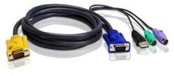 ATEN CABLU KVM ATEN, convertor Serial la Video + USB + PS / 2, conector 1: SPHD-18 (T); conector 2: VGA (T), PS / 2 x 2, USB (T), 2L-5302UP (timbru verde 0.8 lei)