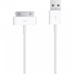  Cablu USB 30 pin Pentru Iphone 4/ 2G / 3G / 3GS / 4G / 4S / Ipad 1 / Ipad 2, 1m, Alb