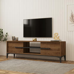FDY Comoda TV Eslora, culoare nuc-antracit, 160 x 34.6 x 45 cm