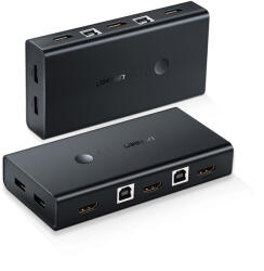 UGREEN Switch video+audio HDMI 4K, USB Ugreen, negru, 50744