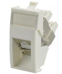 Molex Conector inclinat, 1xRJ45 STP cat. 6A, 22.5x45 PowerCat, alb, (compatibil Legrand Mosaic) - Molex MLG-00030-02