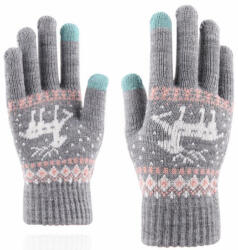 Techsuit Manusi touchscreen dama Techsuit Reindeer, lana, gri, ST0002