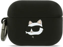 Karl Lagerfeld Husa Apple AirPods Pro 3 Karl Lagerfeld Silicone Choupette Head 3D, negru, KLAP3RUNCHK