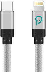 Spacer CABLU alimentare si date SPACER, pt. smartphone, USB Type-C (T) la Iphone Lightning (T), braided, retail pack, 1.8m, silver SPDC-LIGHT-TYPEC-BRD-SL-1.8 (timbru verde 0.08 lei)