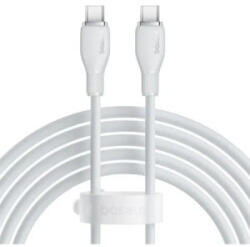 Baseus CABLU alimentare si date Baseus Pudding, Fast Charging Data Cable pt. smartphone, USB Type-C la USB Type-C 100W, 2m, alb P10355702221-B2 (timbru verde 0.08 lei) - 6932172652913