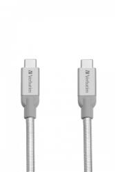 Verbatim Cablu Usb 3.1 Verbatim Type-c La Type-c, Stainless Steel, Cablu 30cm Argintiu 48867 (timbru Verde 0.08 Lei)