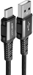 ACEFAST Cablu incarcare USB la tip C, 3A Acefast, C1-04, negru, 1.2m