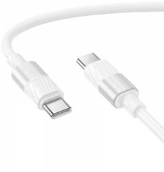 BOROFONE CABLU alimentare si date Borofone BX106, Fast Charging Data Cable pt. smartphone, USB Type-C la USB Type-C 60W, 1m, alb 6941991113529 (timbru verde 0.18 lei)