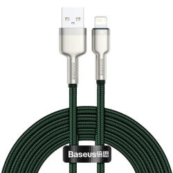 Baseus Cablu de date Baseus, USB la Lightning, 2.4A, 2m, verde, CALJK-B06