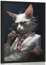 Dovido Poszter állati gengszter macska - 40x60 white