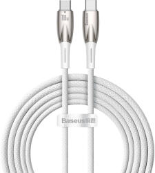 Baseus CABLU alimentare si date Baseus Glimmer, Fast Charging Data Cable pt. smartphone, USB Type-C la USB Type-C 100W, 2m, alb CADH000802 (timbru verde 0.08 lei) - 6932172618070