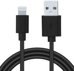 Spacer CABLU alimentare si date SPACER, pt. smartphone, USB 2.0 (T) la Lightning (T), pentru Iphone, PVC, Retail pack, 1m, black, SPDC-LIGHT-PVC-BK-1.0 (timbru verde 0.08 lei)