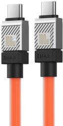 Baseus CABLU alimentare si date Baseus CoolPlay, Fast Charging Data Cable pt. smartphone, USB Type-C la USB Type-C 100W, 1m, portocaliu CAKW000207 (timbru verde 0.08 lei) - 6932172626679