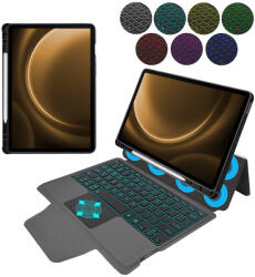 Techsuit [Pachet 360°] Husa cu tastatura + folie Samsung Galaxy Tab S9 FE Techsuit KeyTab Pro, negru