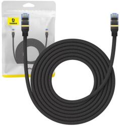 Baseus PATCH CORD UTP Baseus Cat7, fire din cupru, round cable, viteza maxima 10 Gbps, PVC, 5m, negru B0013320B111-05 (timbru verde 0.08 lei) - 6932172646615