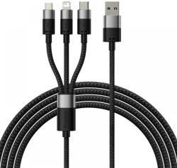 Baseus Cablu de date USB 3in1 Baseus, 20W, 1.2m, negru, CAXS000001