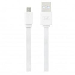 T'nB FLAT MICRO USB CABLE 30CM - WHITE CBMUSB03WH (timbru verde 0.08 lei)