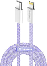 ColorWay Cablu incarcare Lightning pentru iPhone 27W ColorWay, 1m, mov