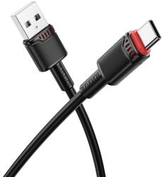 BOROFONE Cablu USB la Type-C premium, 3A, 1m Borofone Beneficio, negru, BX110