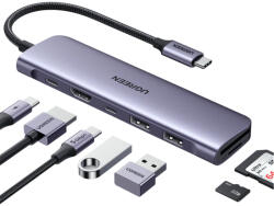 UGREEN Hub 7in1 Type-C la USB, HDMI, Type-C, SD / TF, 100W Ugreen, 15214