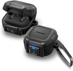Spigen Husa Samsung Galaxy Buds 4 Spigen Lock Fit, negru