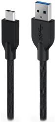 Genius CABLU alimentare si date Genius, pt. smartphone, USB 3.0 (T) la USB 3.0 Type-C (T), QC 3.0, 1m, braided nylon, negru, 32590007400 (timbru verde 0.08 lei)