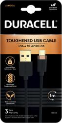 Duracell Cablu Duracell USB-A to Micro USB 1m Black USB7013A (timbru verde 0.08 lei)