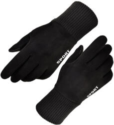 Techsuit Manusi touchscreen unisex Techsuit Suede, piele ecologica, negru, ST0009