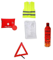 Autoline Set KTEO Siguranță Auto cu Farmacie Extinctor Triunghi de Siguranță și Vestă Reflectorizantă 11108SET. 2 (11108SET.2)