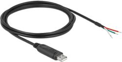 Delock Cablu USB 2.0 DELOCK 90428, USB A mufă aurită 2m negru 26AWG (90428)