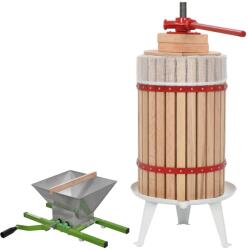 vidaXL Set de presa si zdrobitor de fructe & vin, 2 piese GartenMobel Dekor (277151)