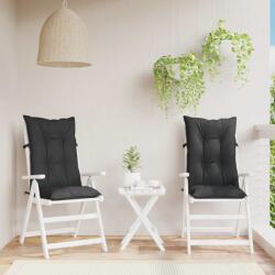 vidaXL Set de perne pentru scaun cu spatar înalt 2 pcs Melanj negru GartenMobel Dekor (4002367)