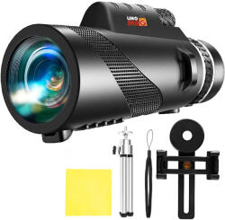 Linomag Monoclu Telescop profesional HD 50X60 de Inalta Definitie cu Suport Pentru Smartphone si Trepied, Linomag®, Prisma BaK-4 Dual Focus, Vedere de Zi si de Seara, Waterproof (5e2) Binoclu