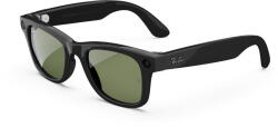 Ray-Ban Ochelari Smart Ray-Ban Meta Wayfarer, Marime L, 32 GB stocare, Camera Foto 12mp, 5 microfoane, difuzoare, Wifi 6, Meta AI, Large, Verde-Polarizat, Negru-Lucios (RW4008601/71)