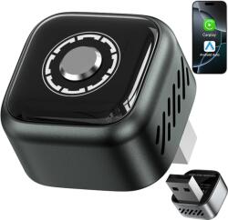 Techstar Adaptor Wireless CarPlay & Android Auto 2-in-1 Techstar® B12, USB Compact, Bluetooth 5.3 + Wi-Fi 5.8GHz (5G), Plug & Play, Buton Control/Reset + LED, Conectare Automata (SKU3636)