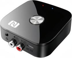 Techstar Receptor Receiver Audio Bluetooth Techstar T68, BT 5.3, NFC, RCA L/R + AUX 3.5mm, USB U-Disk, Telecomanda IR, HiFi, 10m, Negru (SKU3643)