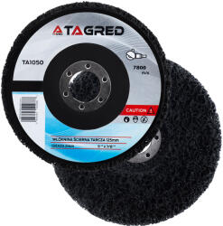 Tagred Nem szőtt textil csiszolókorong 125x22mm, fekete, kemény TA1050 (TA1050)